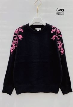 Immagine di CURVY GIRL SWEATER WITH FLORAL DESIGN